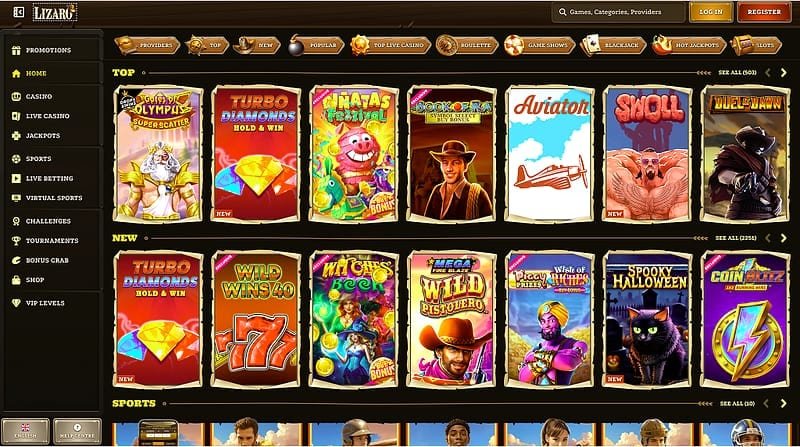 Co działa na korzyść Lizaro Casino?