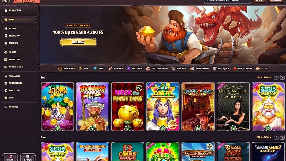 Dragonia bonus bez depozytu